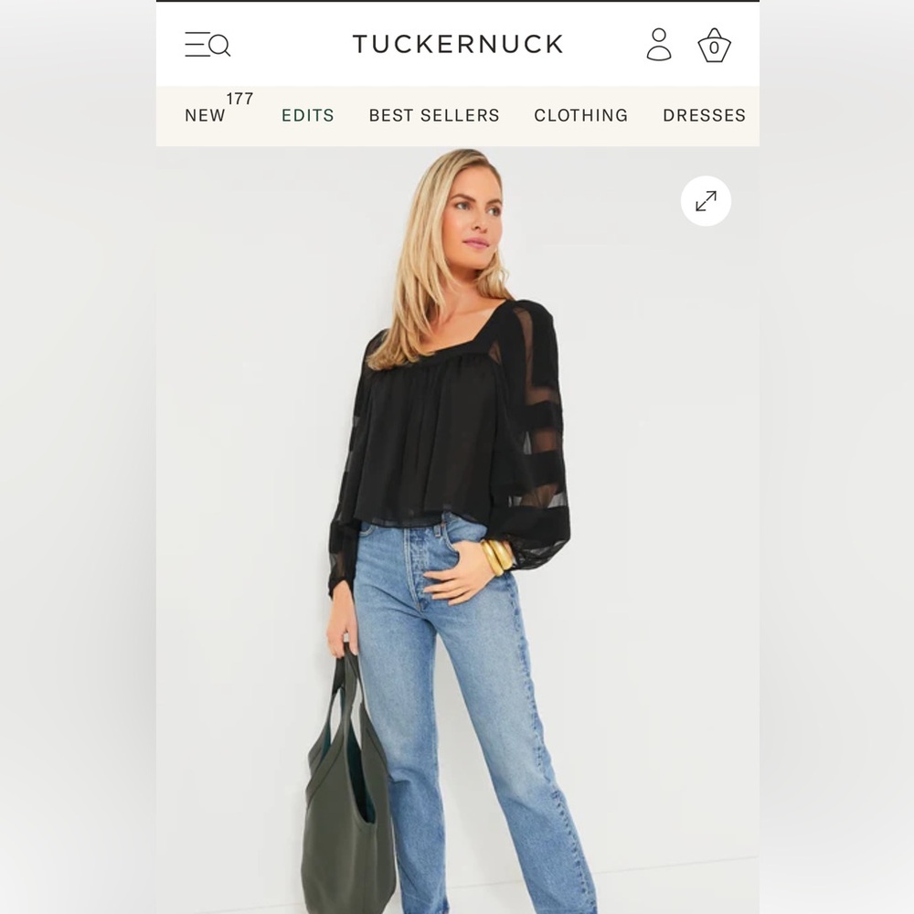 Tuckernuck Black Alexa Blouse
